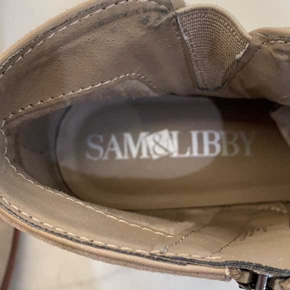 {Sam & Libby}Sz 7.5 Beige Faux Suede Booties - Picture 3 of 11